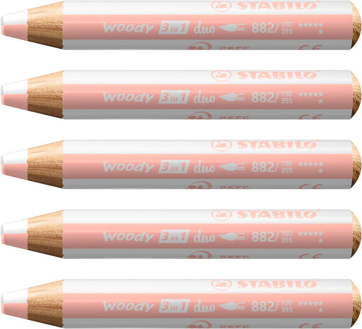 Multi-Talented Pencil - STABILO woody 3 in 1 duo Assorted Colours