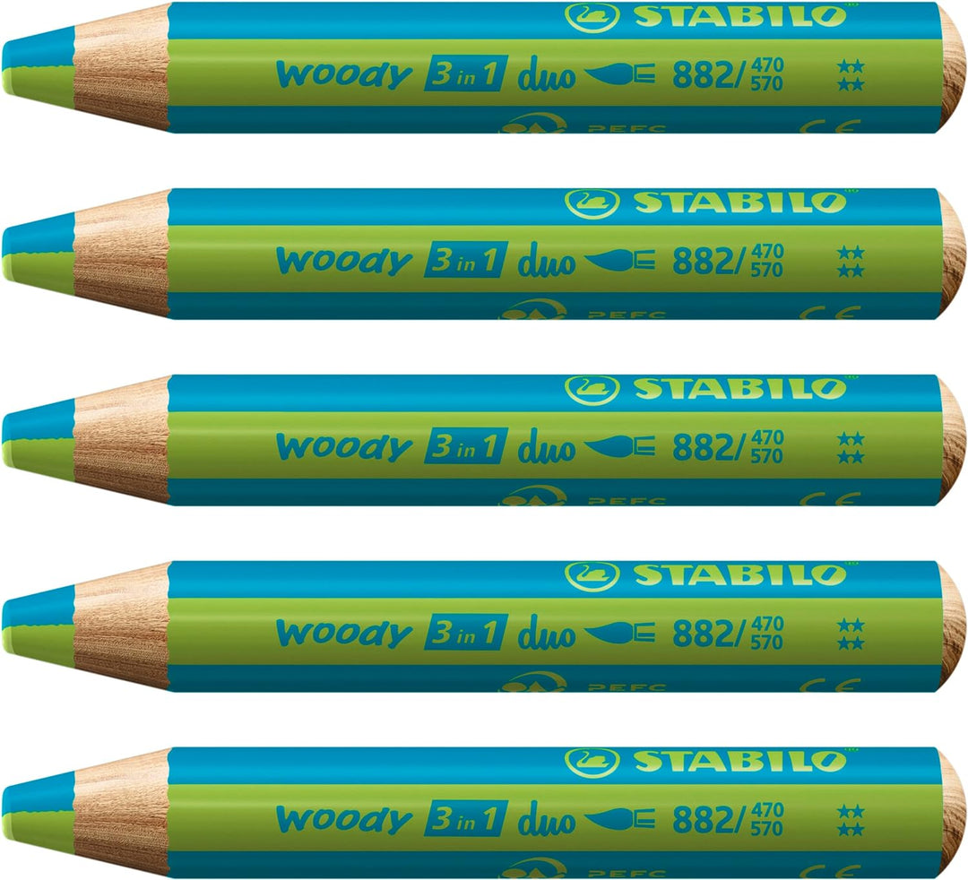 Multi-Talented Pencil - STABILO woody 3 in 1 duo Assorted Colours