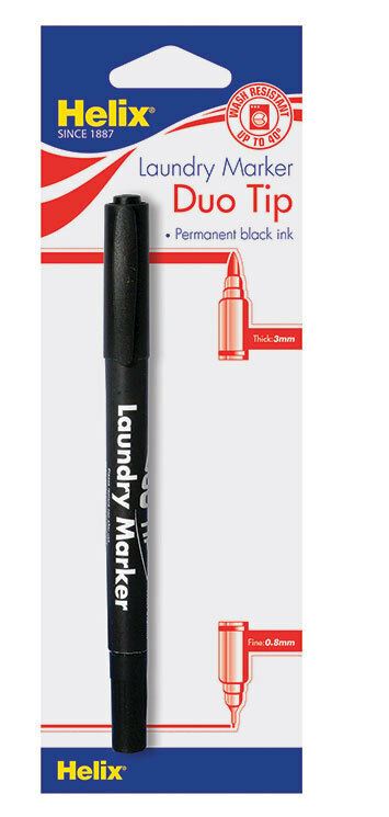 Helix Duo Tip Laundry Marker – Ideal For School Uniforms