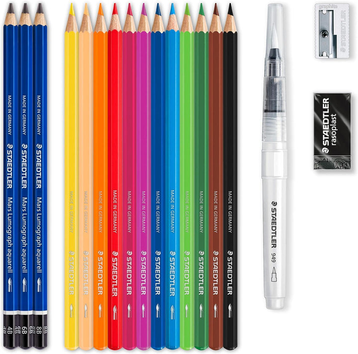 STAEDTLER 61 14610C Design Journey Watercolour Set - Mixed Set for Sketching Beginners (Pack of 18 Pieces)