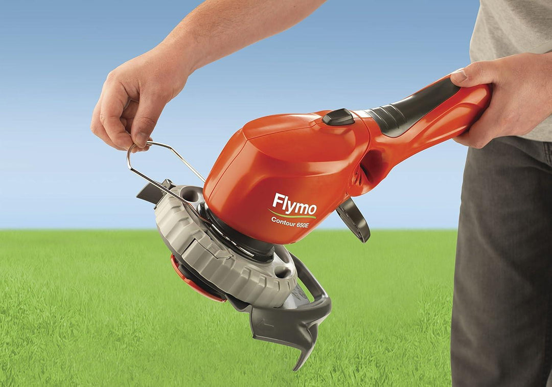 Flymo Contour 650E Electric Grass Trimmer and Edger, 650 W, Cutting Width 30 cm, Orange