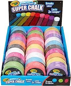 Crayola Washable Outdoor Super Chalk - Assorted Colours For Ages 4+