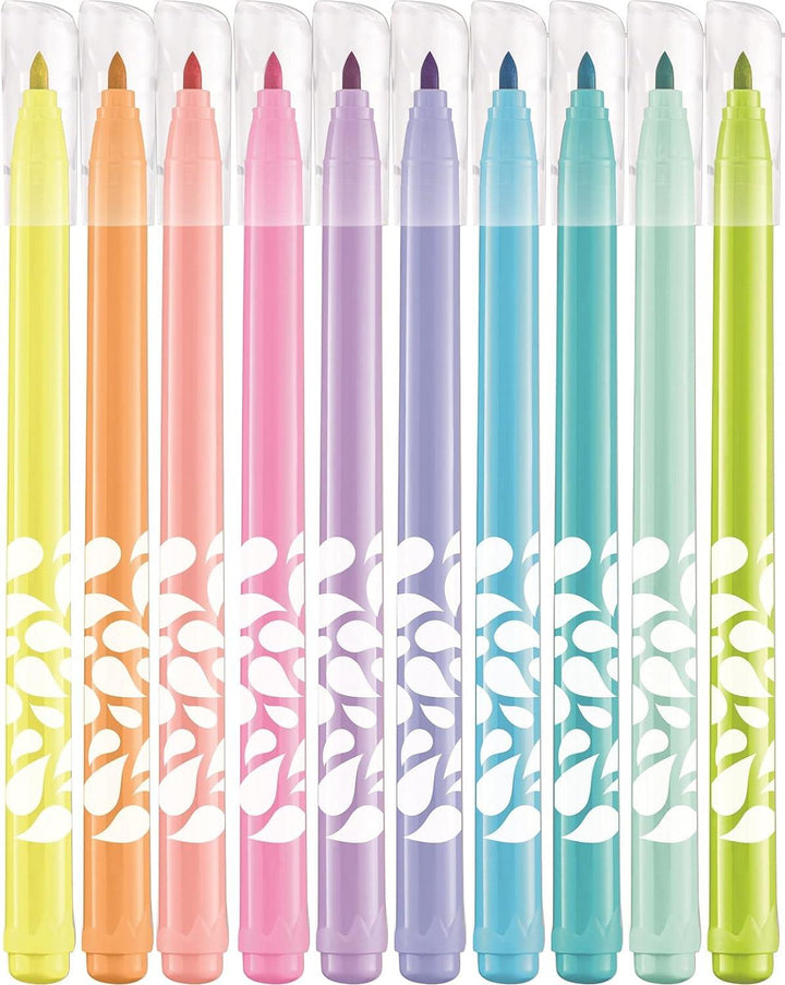 Maped Pastel Felt Tip Pens x10 Pastel Colouring Felt Pens Multicolour