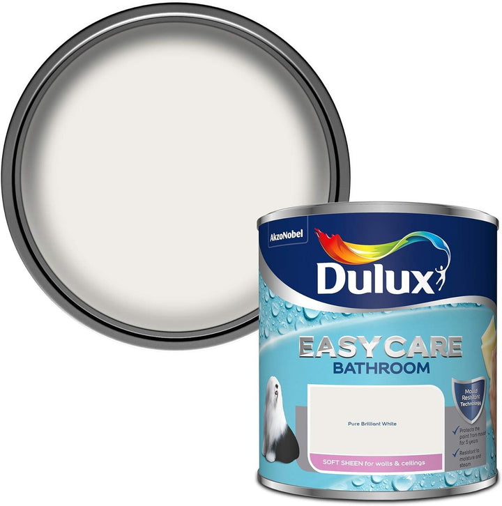 Dulux Easycare Bathroom Soft Sheen 1L Pure Brilliant White