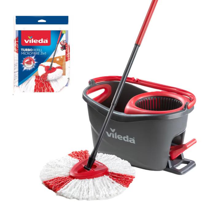 Vileda  Pack Mop And Refill Easy Wring And Clean Turbo + Vileda Turbo Refill 2in1