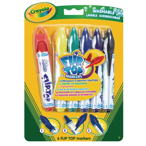 Crayola Flip Top Markers 6 Pack