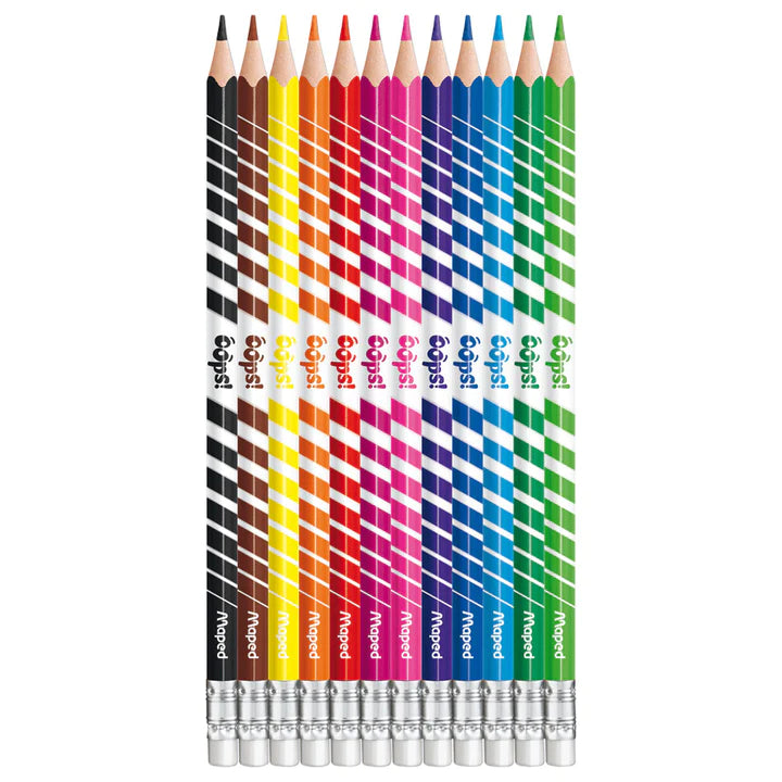 Maped Color Peps Oops Erasable Colouring Pencils 12 Pack