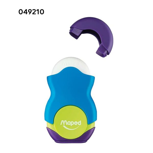 Maped Loopy Coloured Duo Eraser And Pencil Sharpener Blue