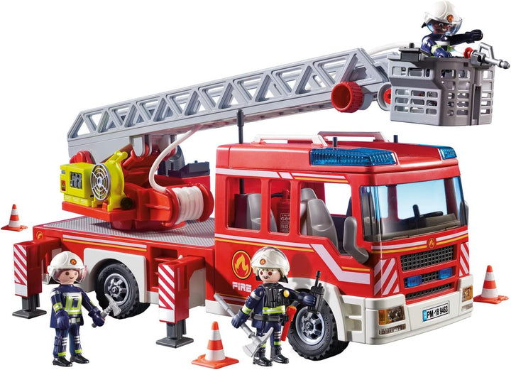 Playmobil 9463 City Action Fire Ladder Unit with Extendable Ladder with Lights and Sound