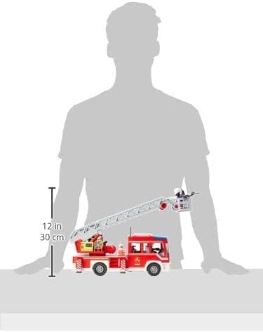 Playmobil 9463 City Action Fire Ladder Unit with Extendable Ladder with Lights and Sound