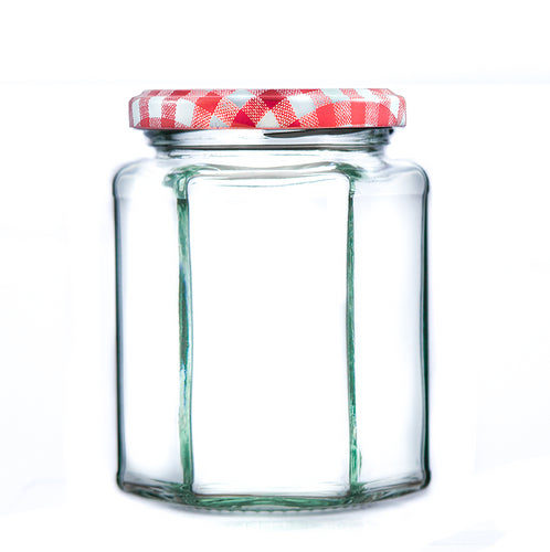 Glass Hexagonal jar 280ml