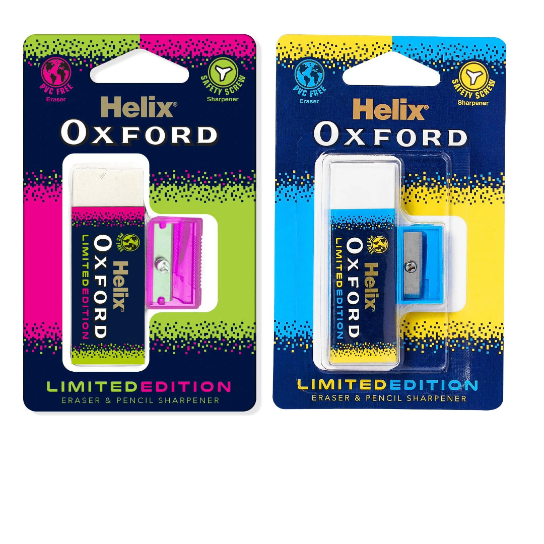 Helix Oxford Clash Eraser And Sharpener