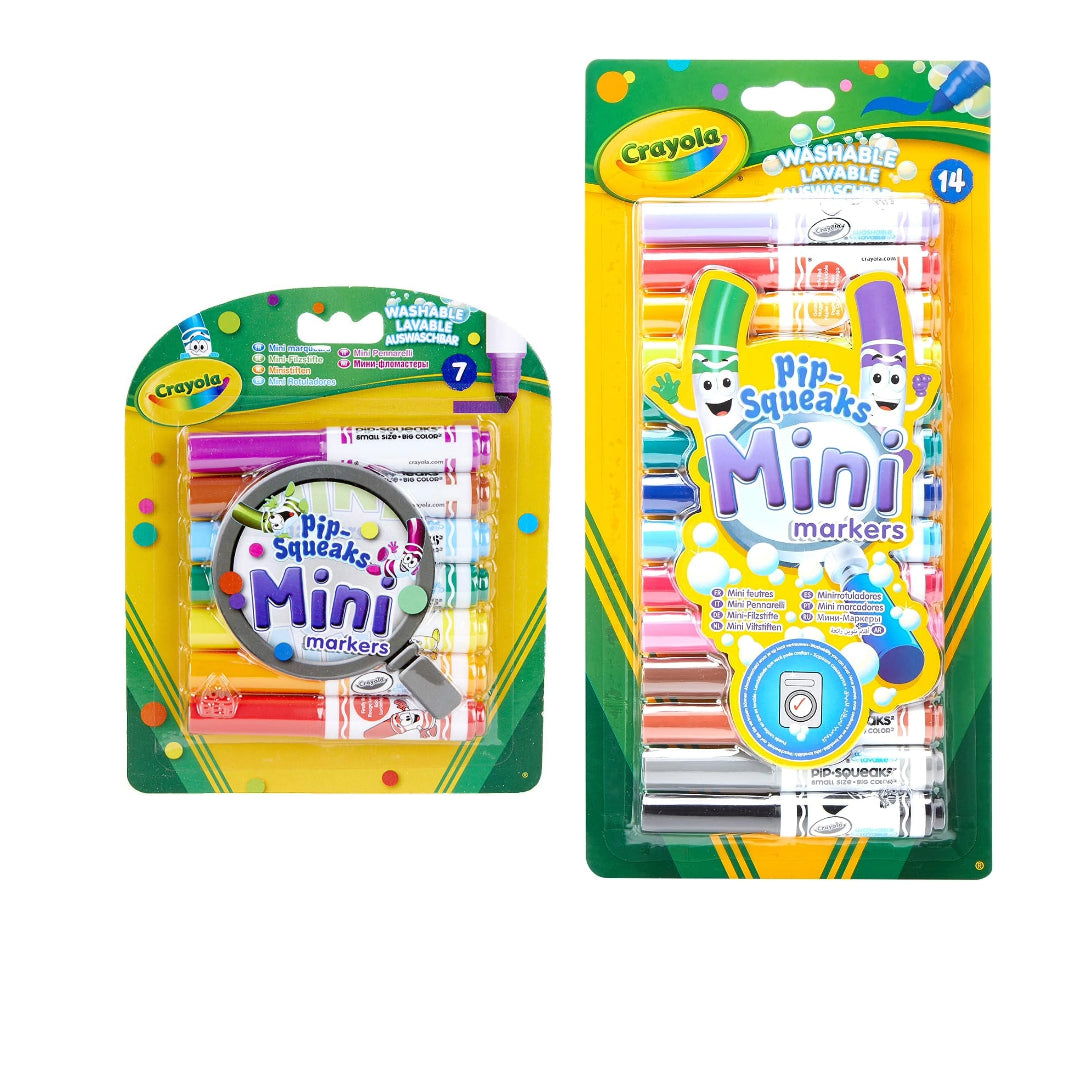 Crayola Pip Squeaks Washable Felt Tip Colouring Pens 7 Or 14 Mini Markers