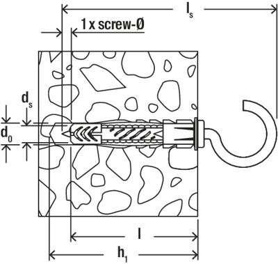 Fischer Universal Plug UX 8 x 50 R With Rim And Screw