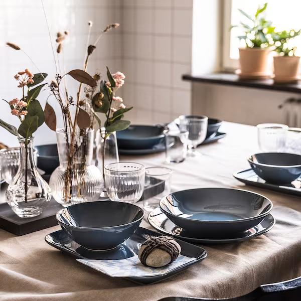 Ikea Fargklar Black Plate Set Ikea Ikea Fargklar Dinnerwares