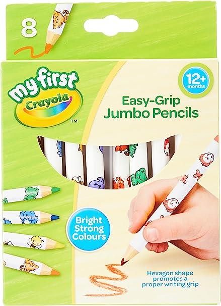 Crayola My First Jumbo Easy Decorated Grip Colouring Pencils Pack of 8