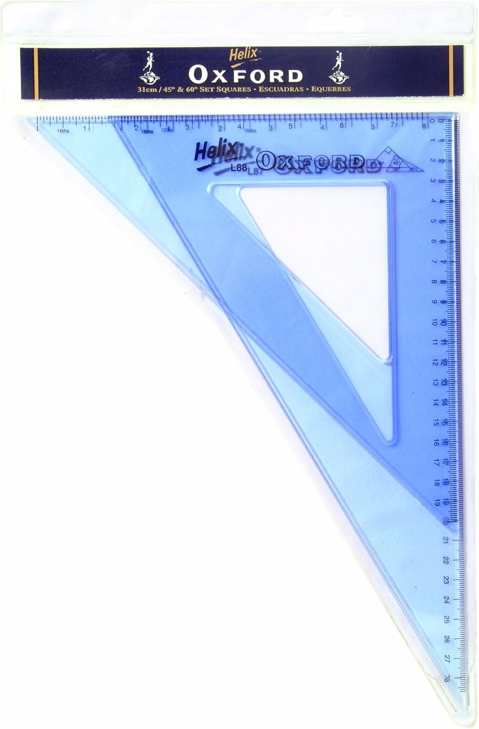 HELIX OXFORD 31CM 45 +60 DEG SET SQUARE