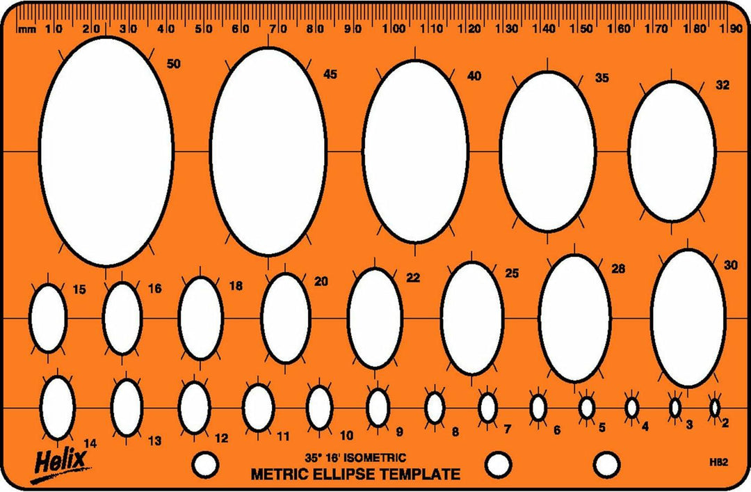 Helix Ellipse Stencil Template