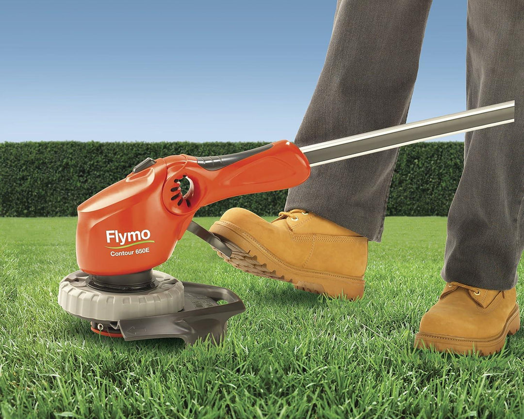 Flymo Contour 650E Electric Grass Trimmer and Edger, 650 W, Cutting Width 30 cm, Orange