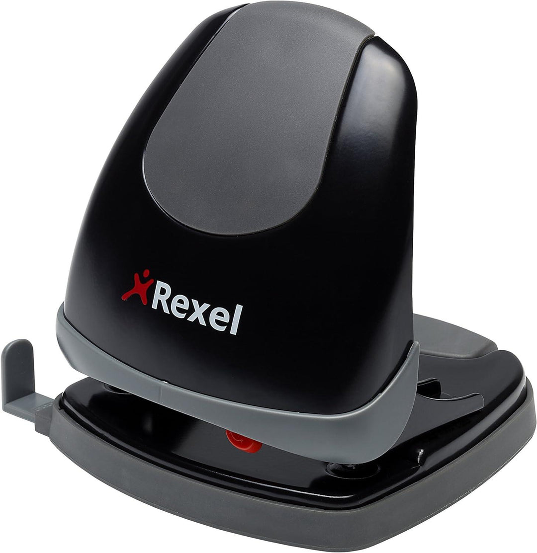 Rexel Easy Touch 2 Hole Punch, 30 Sheet Capacity, Low Force Technology, Metal, Black, 2102575