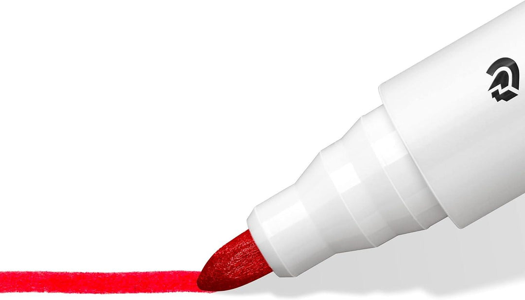 STAEDTLER 351 WP8 Lumocolor Whiteboard Marker Bullet Tip - Assorted Colours (Pack of 8)