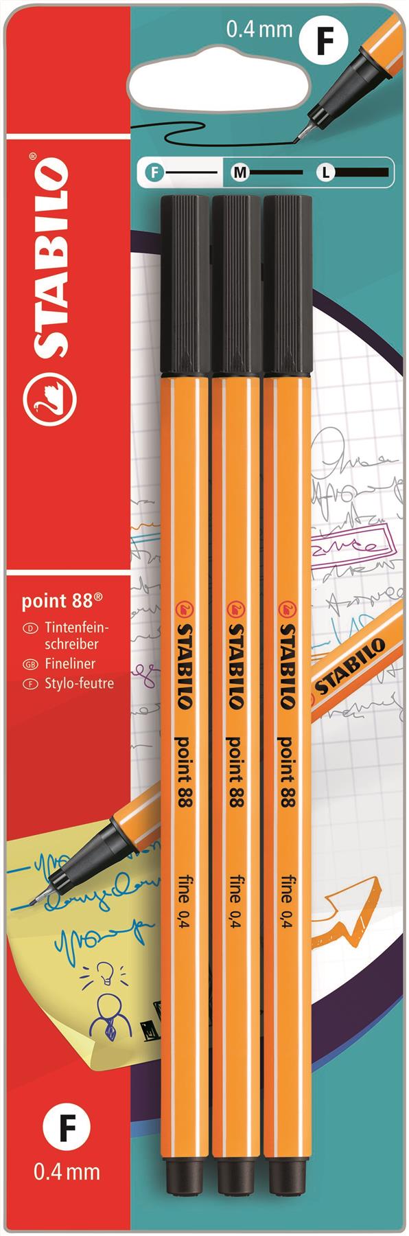 Stabilo point 88 Fineliner Wallet Assorted Colours And Pack Size