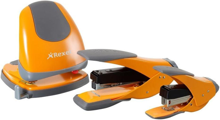 Rexel Easy Touch Half Strip Stapler 70mm Throat Depth Orange (30 Sheet Staple Capacity)