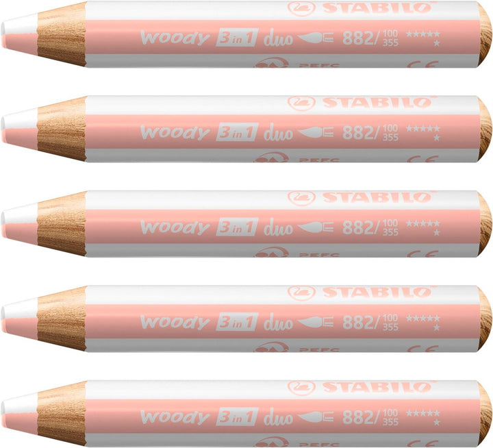 Multi-Talented Pencil - STABILO woody 3 in 1 duo Assorted Colours