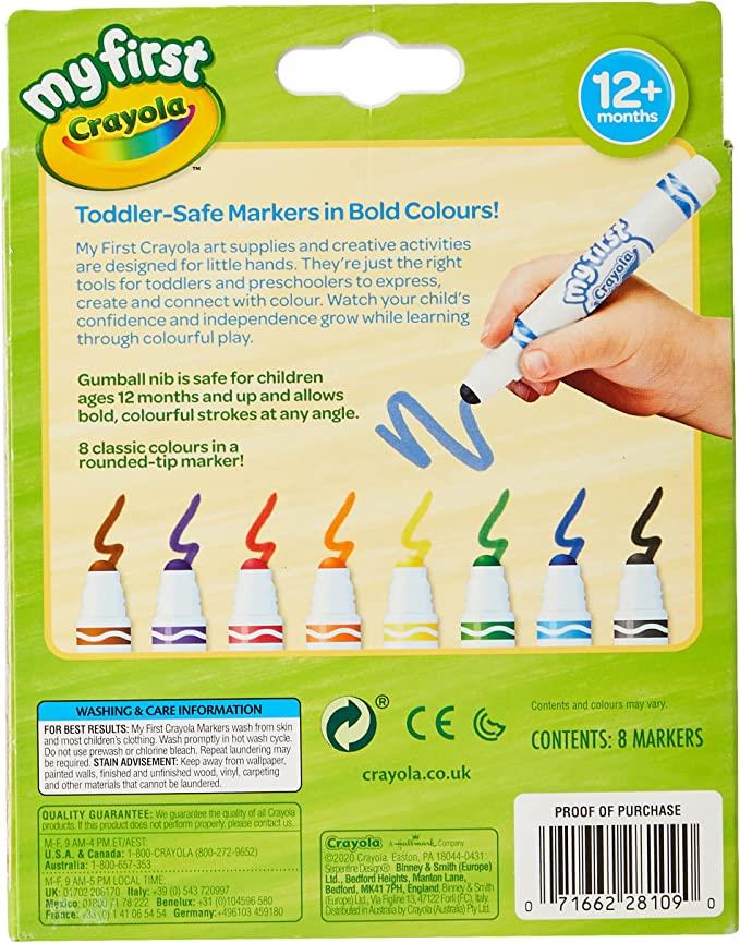 Crayola My First Washable Markers For Kids Pack Of 8