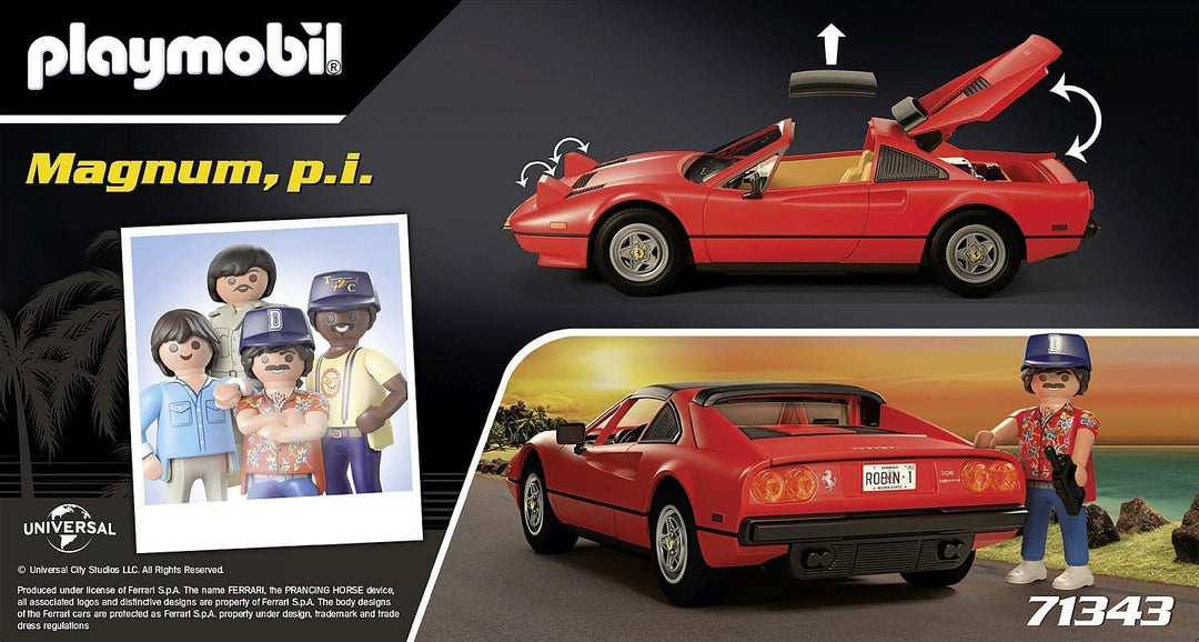 Playmobil 71343 Famous Cars Magnum,P.I. Ferrari 308 GTS Quattrovalvole