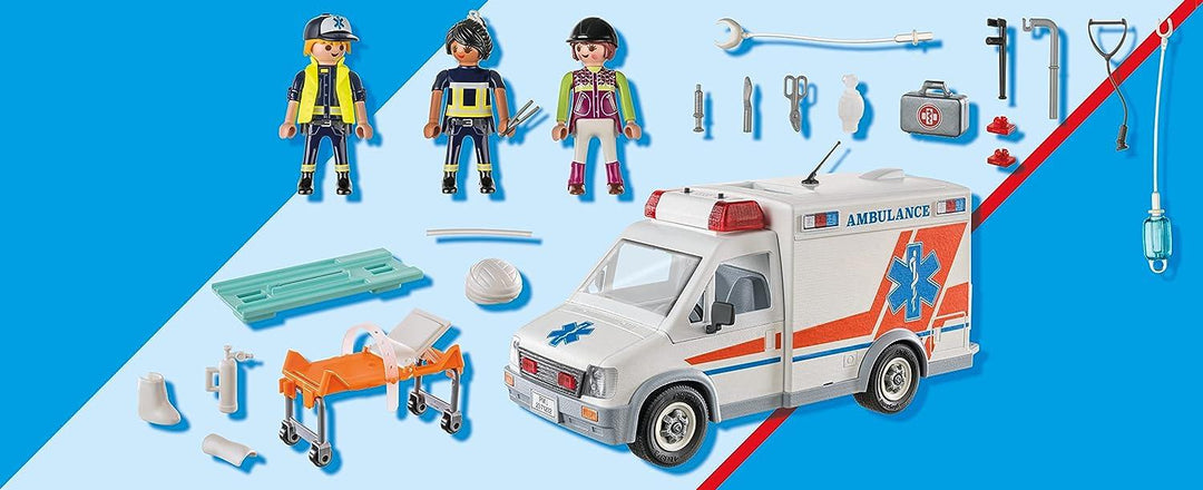 PLAYMOBIL 71232 City Action Ambulance with Sound and Lights