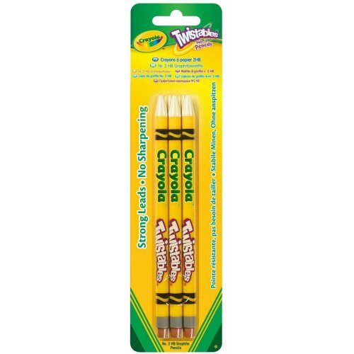 Crayola Twistable Retractable Graphite Pencils 2HB 3 Pack