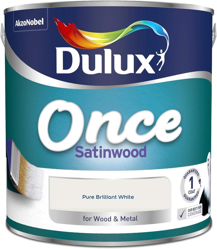 Dulux Once Satinwood 2.5L Pure Brilliant White