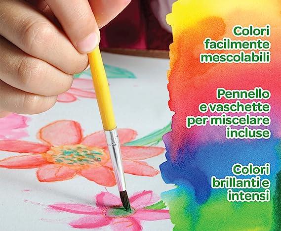 Crayola Washable Watercolour Paint Palette Includes 12 Watercolour Paints and 1 Paintbrush