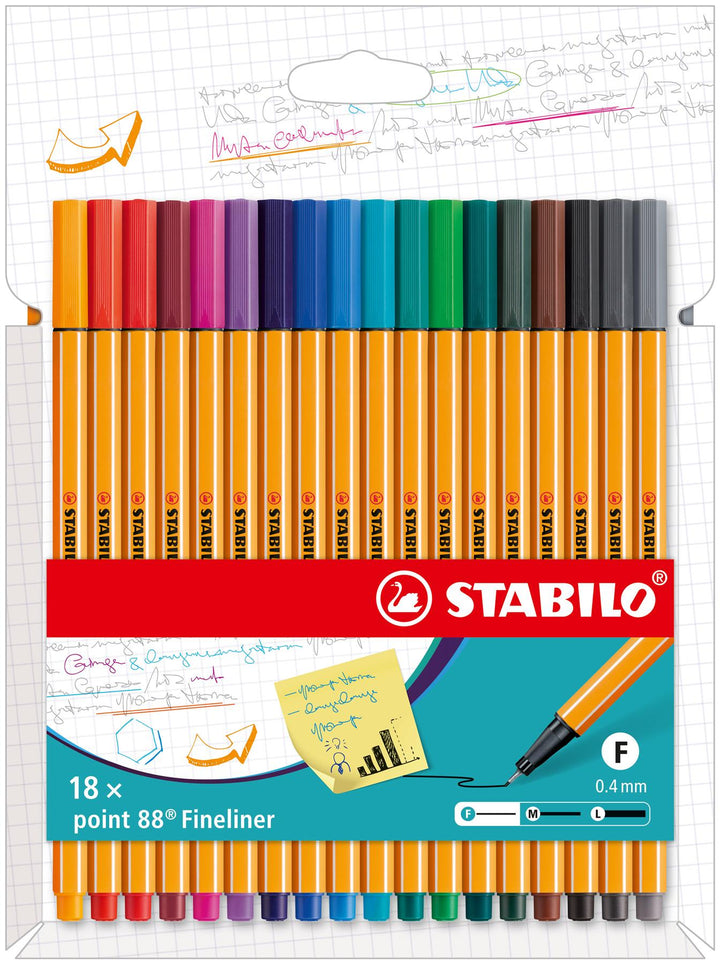 Stabilo point 88 Fineliner Wallet Assorted Colours And Pack Size