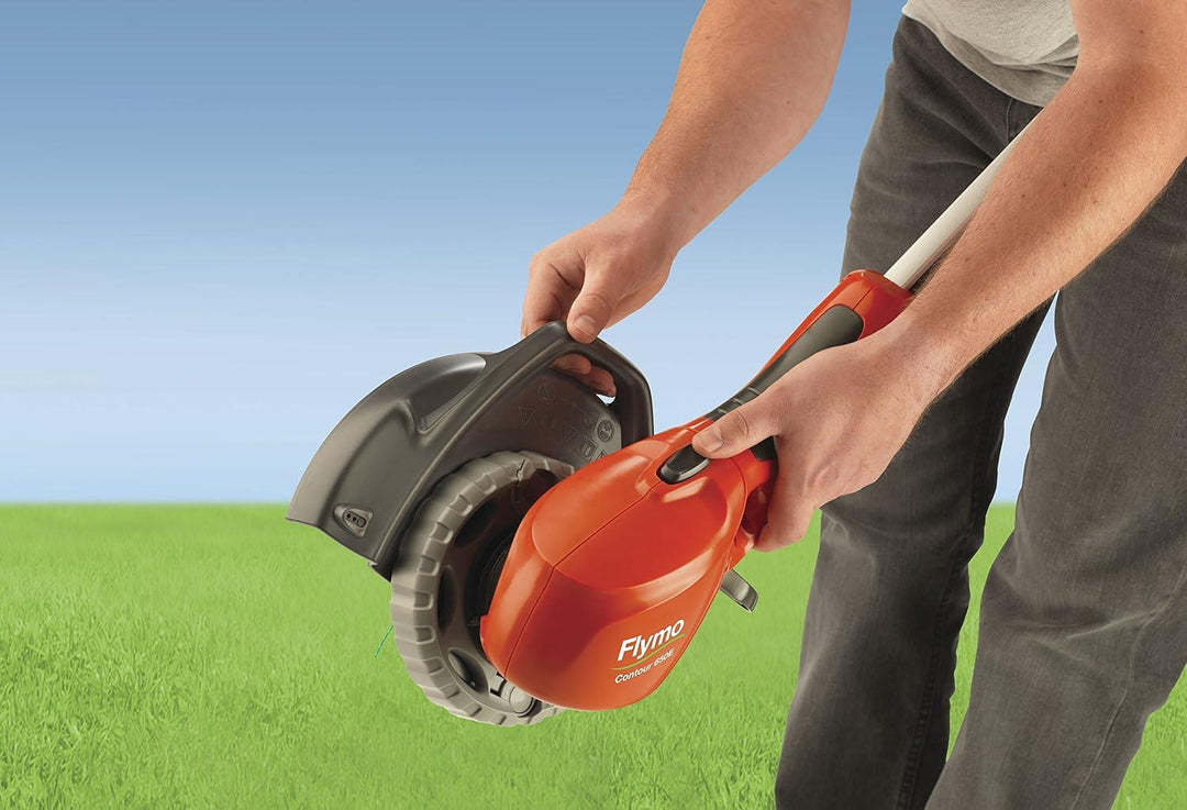 Flymo Contour 650E Electric Grass Trimmer and Edger, 650 W, Cutting Width 30 cm, Orange