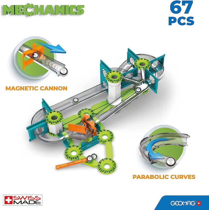 Geomag Mechanics Gravity Race Track Construction Set - 67 Pieces