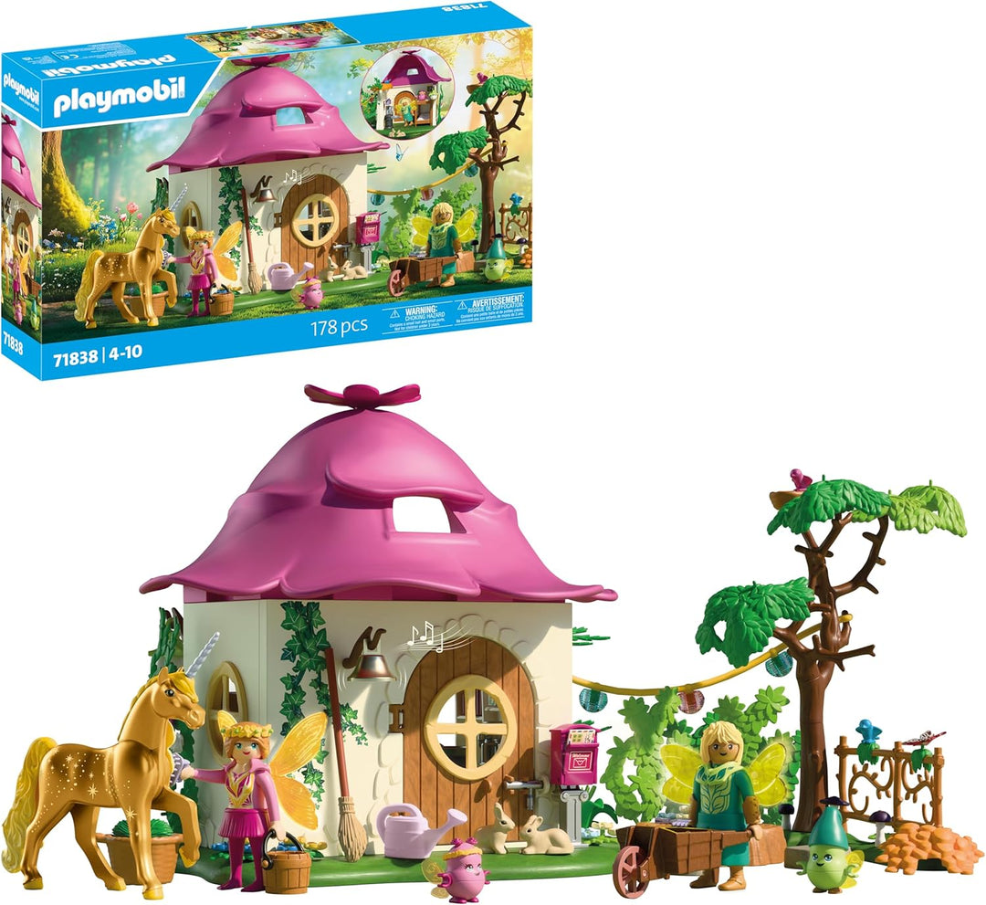 PLAYMOBIL 71838 Magical Unicorns Cosy Fairy Home with Golden Unicorn and Stable