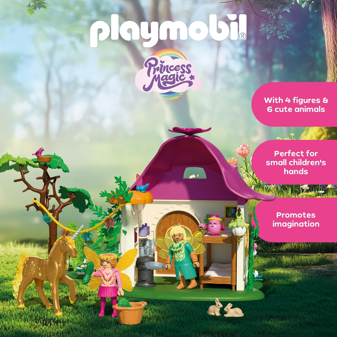 PLAYMOBIL 71838 Magical Unicorns Cosy Fairy Home with Golden Unicorn and Stable