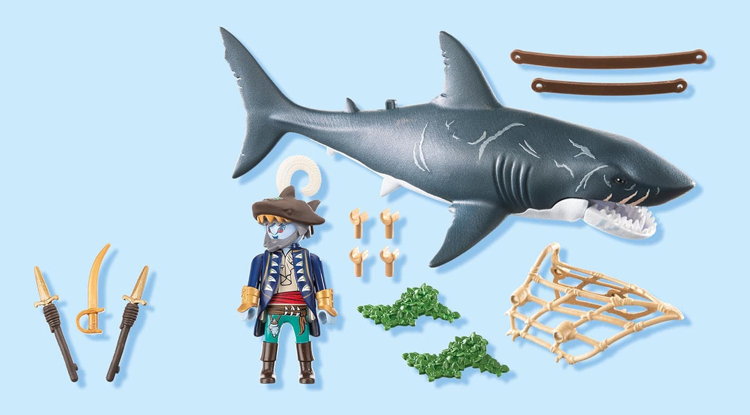 PLAYMOBIL 71793 Pirates Giant Shark with Biting Function