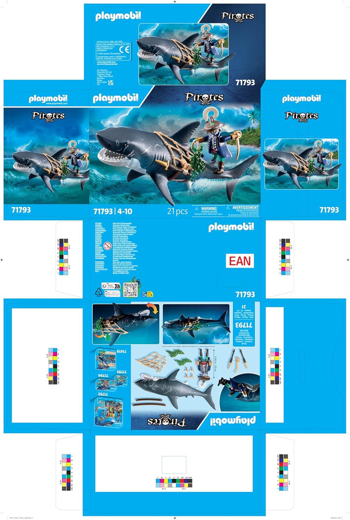 PLAYMOBIL 71793 Pirates Giant Shark with Biting Function