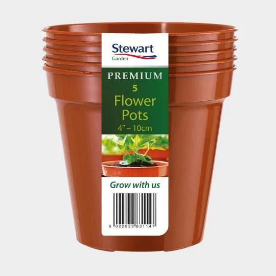 Stewart 239086 Flower Pot 4" Pack of 5