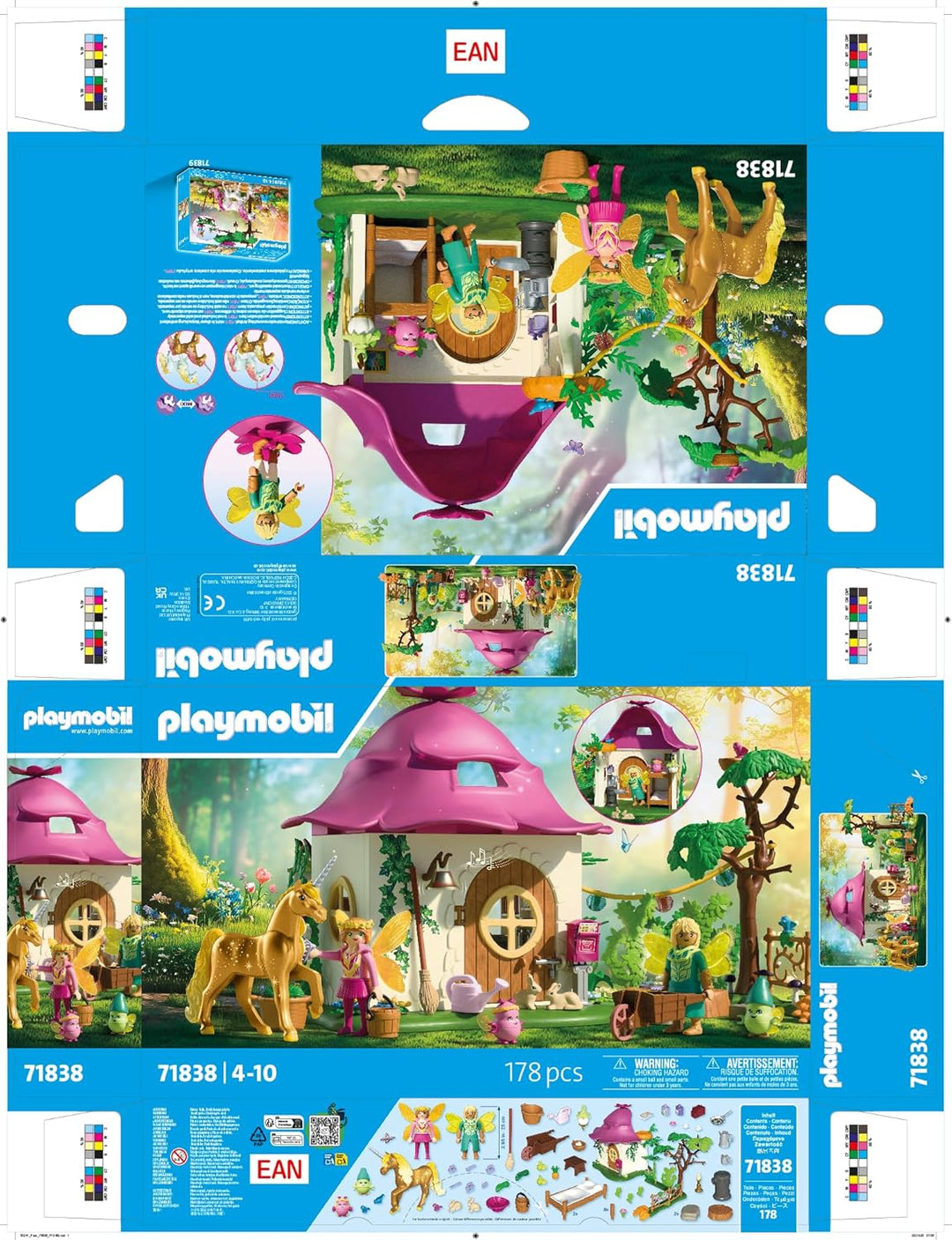 PLAYMOBIL 71838 Magical Unicorns Cosy Fairy Home with Golden Unicorn and Stable