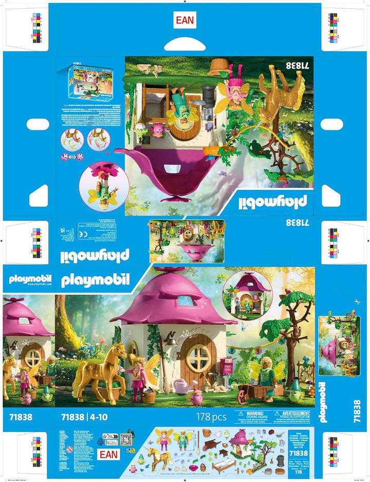 PLAYMOBIL 71838 Magical Unicorns Cosy Fairy Home with Golden Unicorn and Stable