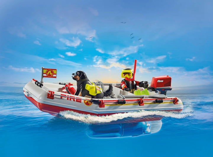 PLAYMOBIL 71464 Action Heroes: Fireboat with Aqua Scooter