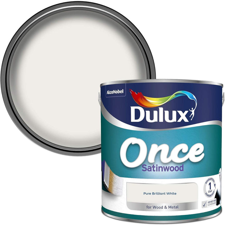 Dulux Once Satinwood 2.5L Pure Brilliant White