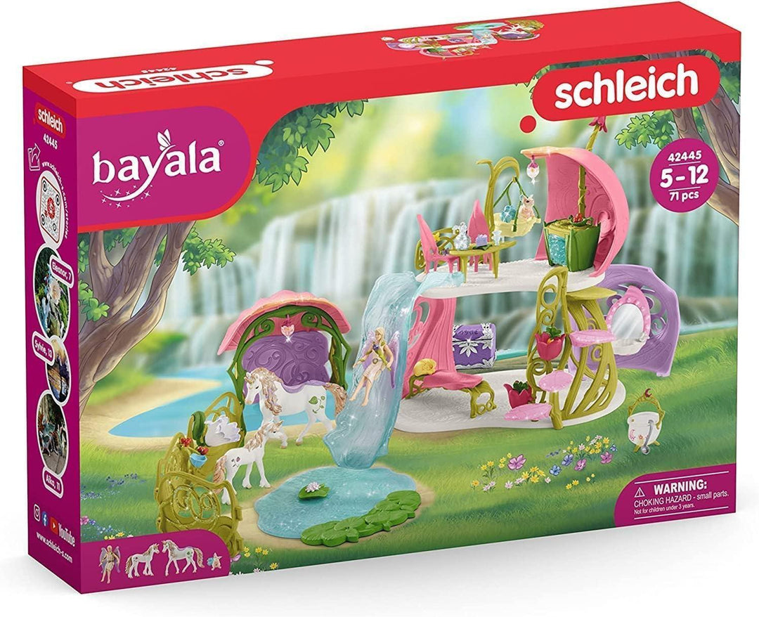 SCHLEICH GLITTERING FLOWER HOUSE WITH UNICORNS