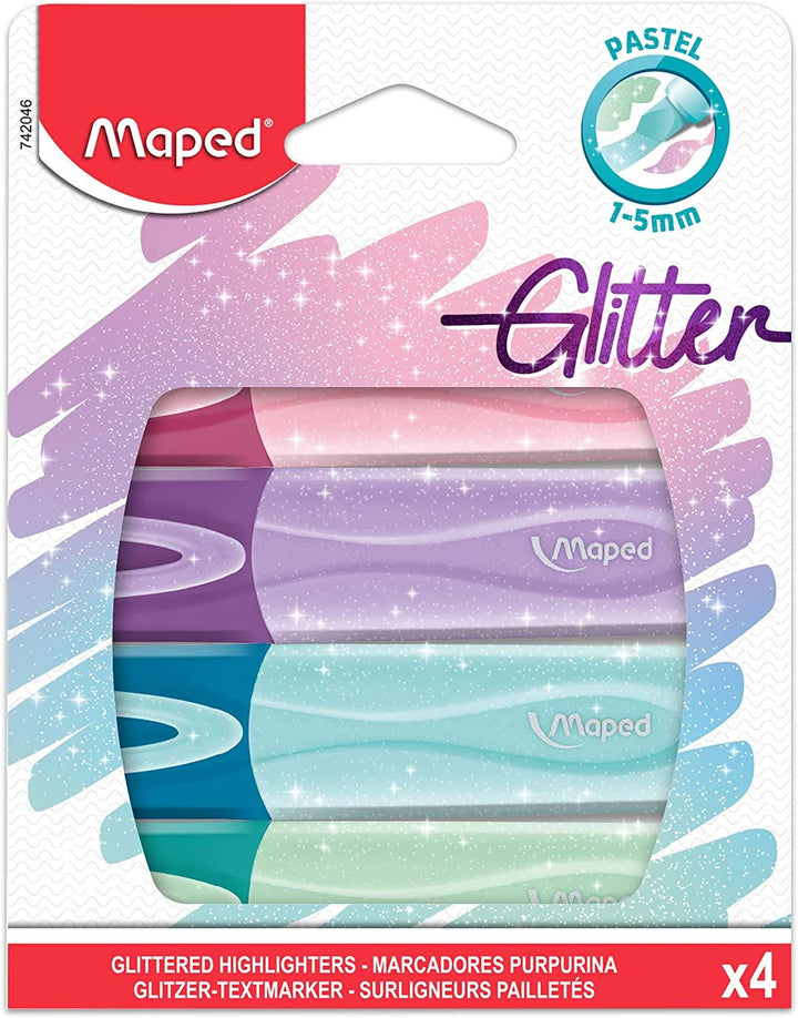 Maped Glitter Pastel Highlighters Assorted Pack Quantity