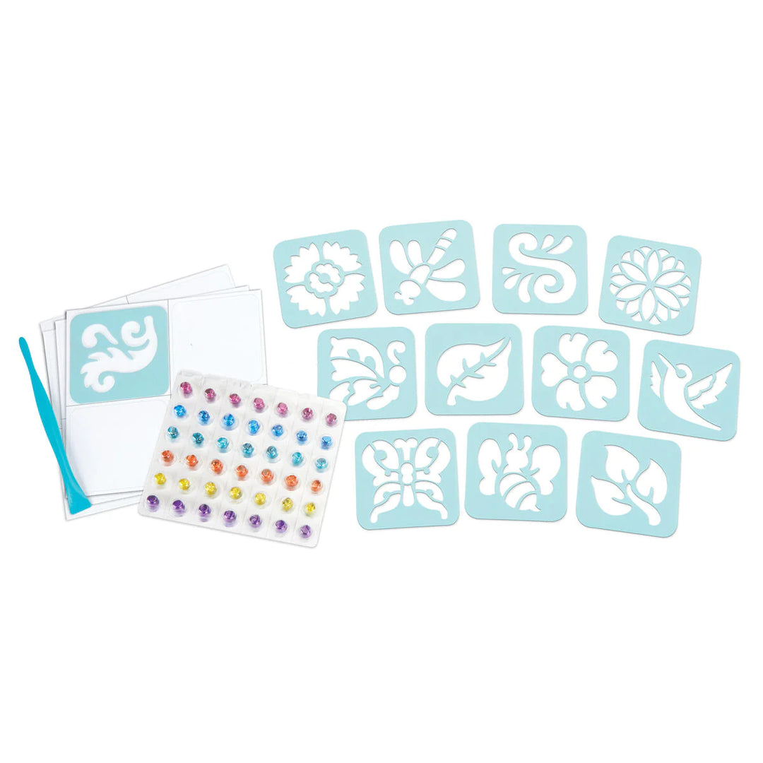 Crayola Glitter Dots Stencil Stickers, Multi-Coloured