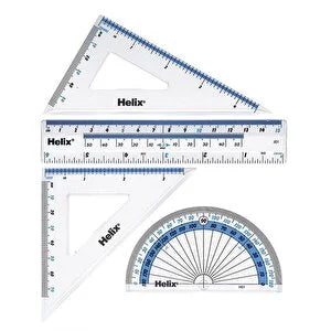 Helix  Geometry Maths Set 4 Piece Set Exam 15CM